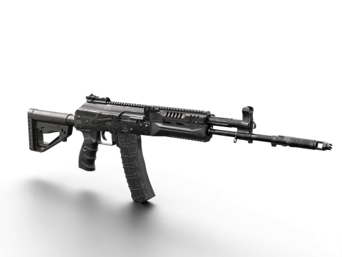 Modern Assault Rifle Tactical Weapon Game Ready 3D Модель