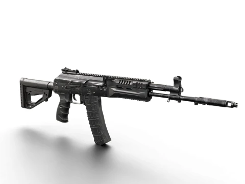 Modern Assault Rifle Tactical Weapon Game Ready 3D Model