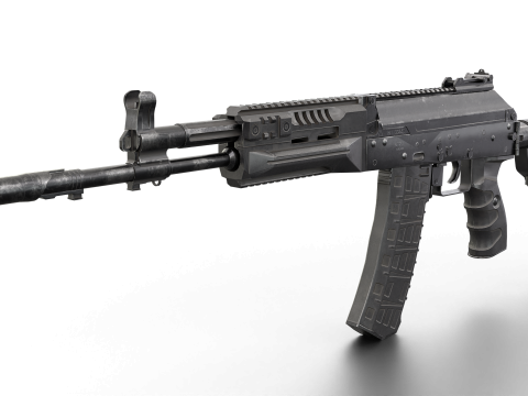 Modern Assault Rifle Tactical Weapon Game Ready 3D Модель
