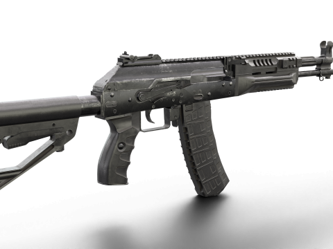 Modern Assault Rifle Tactical Weapon Game Ready 3D Модель