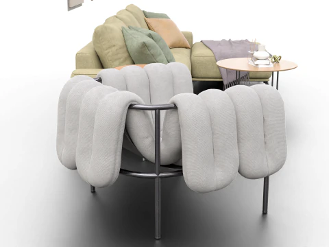 Modern Living Room Furniture Set GameArchviz Ready 3D Model