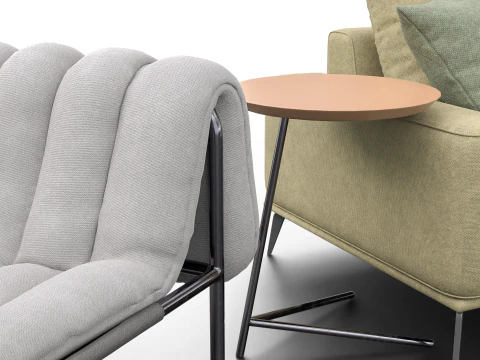 Modern Living Room Furniture Set GameArchviz Ready 3D Model