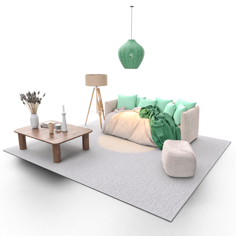 Minimal Boho Lounge with Pastel Accents Modelo 3D .c4d .max .obj .3ds .fbx .stl .blend