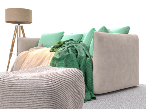 Minimal Boho Lounge with Pastel Accents Modelo 3D
