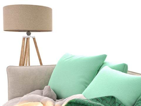 Minimal Boho Lounge with Pastel Accents Modelo 3D