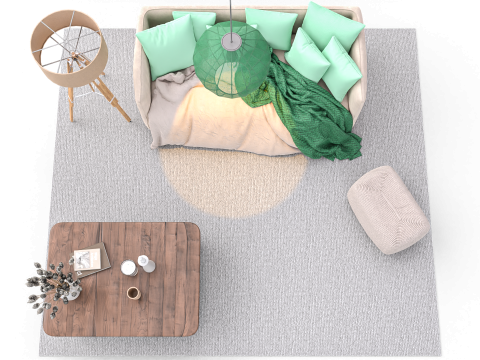 Minimal Boho Lounge with Pastel Accents Modelo 3D