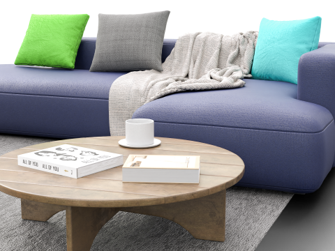 Scandinavian Lounge Living Room Set Papasan Chair Modern Decor 3D Model