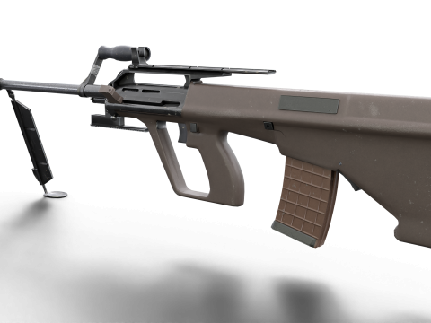 AUG Tactical Rifle Set Game-Ready Bullpup Weapons Model 3D