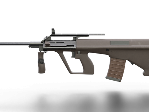 AUG Tactical Rifle Set Game-Ready Bullpup Weapons Model 3D