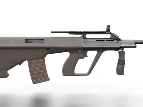 Set di fucili tattici AUG Armi Bullpup pronte per il gioco Modello 3D