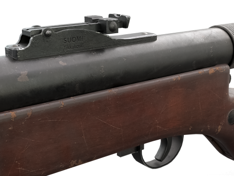 WWII Submachine weapon Drum Magazine 3D Model
