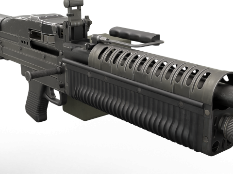 M60 Machine Weapon Game Ready 3D 模型