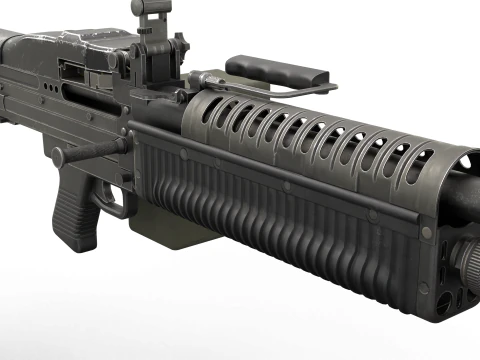 M60 Machine Weapon Game Ready 3D Model