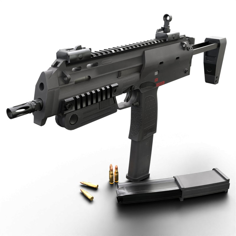 Modern Submachine Weapon MP7 Game Ready PBR 3D Asset 3D Модель .c4d .max .obj .3ds .fbx .stl .blend 