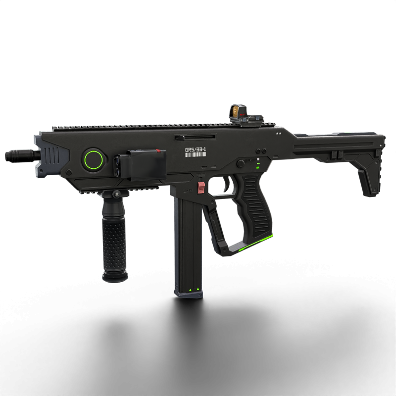 Futuristic SMG Compact Sci-Fi Submachine Weapon 3Dモデル .c4d .max .obj .3ds .fbx .stl .blend 