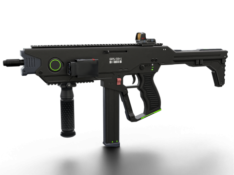Futuristic SMG Compact Sci-Fi Submachine Weapon Modello 3D