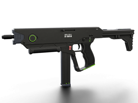 Futuristic SMG Compact Sci-Fi Submachine Weapon 3Dモデル