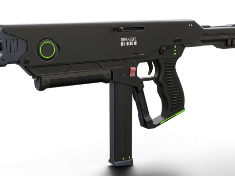 Futuristic SMG Compact Sci-Fi Submachine Weapon 3Dモデル