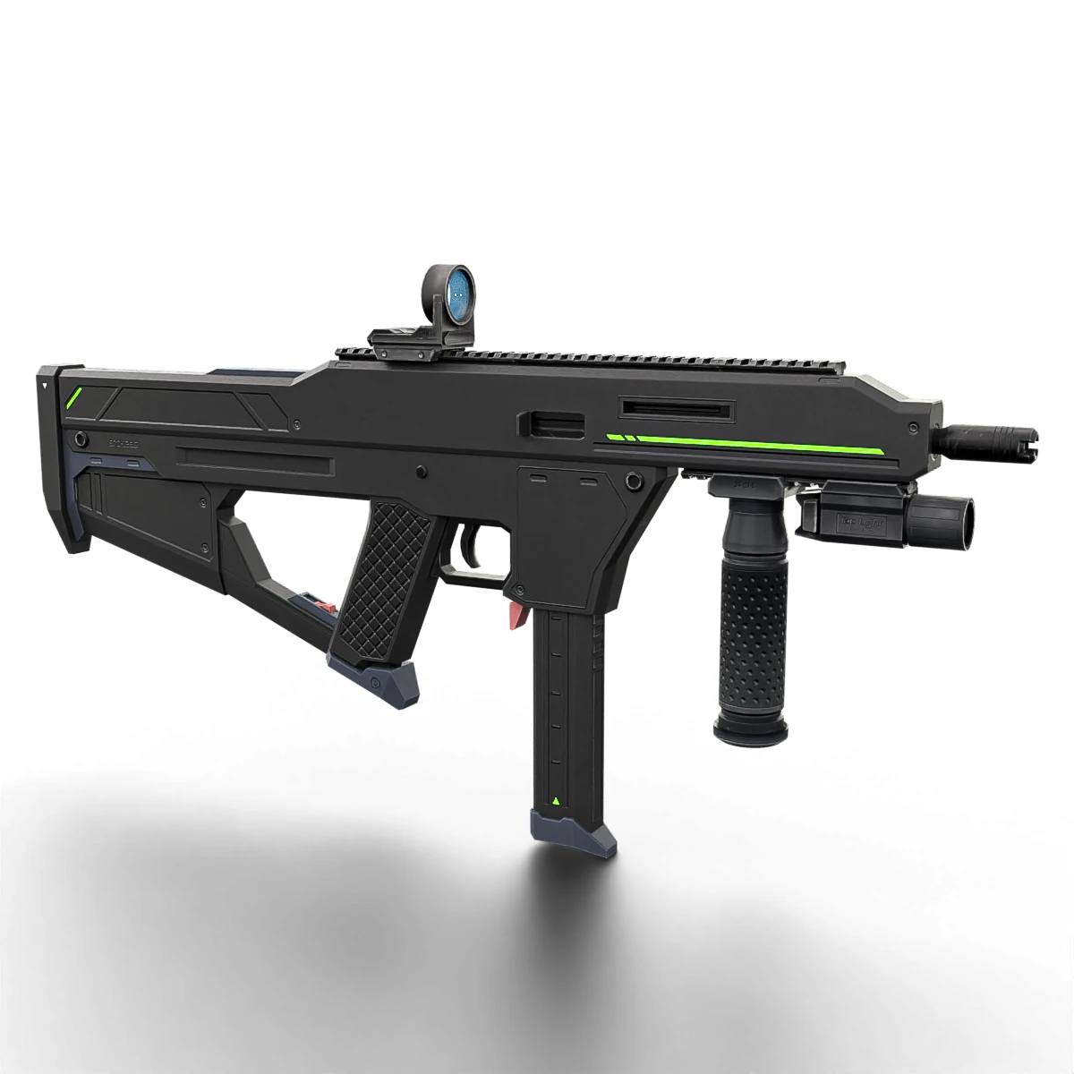 Tactical Sci-Fi SMG Futuristic Submachine Weapon 3D Model .c4d .max .obj .3ds .fbx .stl .blend 