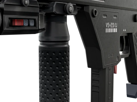 Tactical Sci-Fi SMG Futuristic Submachine Weapon 3D Model