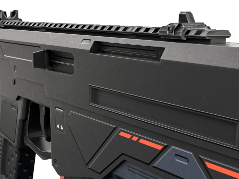 Redline Sci-Fi SMG High-Tech Submachine Weapon Modelo 3D