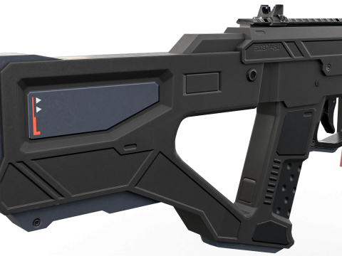 Redline Sci-Fi SMG High-Tech Submachine Weapon Modelo 3D