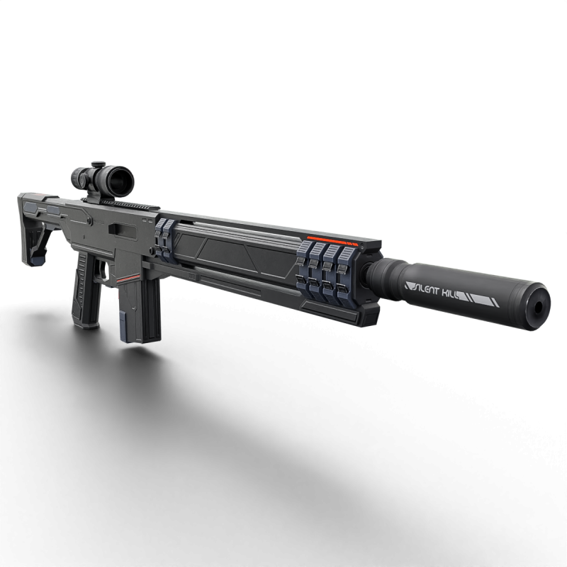 Silent Kill Sci-Fi Tactical Sniper Rifle Modèle 3D .c4d .max .obj .3ds .fbx .stl .blend