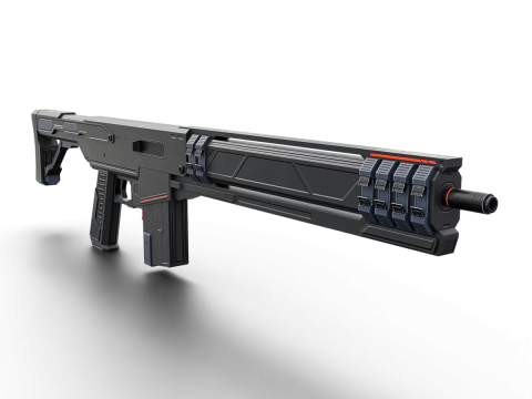 Silent Kill Sci-Fi Tactical Sniper Rifle Modèle 3D