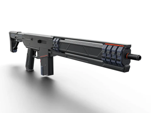 Silent Kill Sci-Fi Tactical Sniper Rifle 3D Model