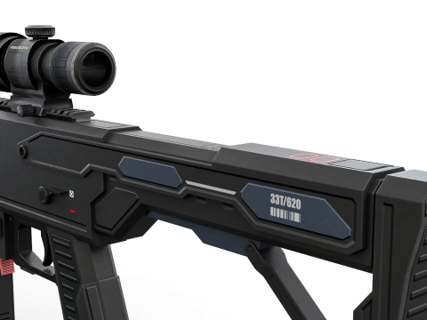 Silent Kill Sci-Fi Tactical Sniper Rifle Modèle 3D