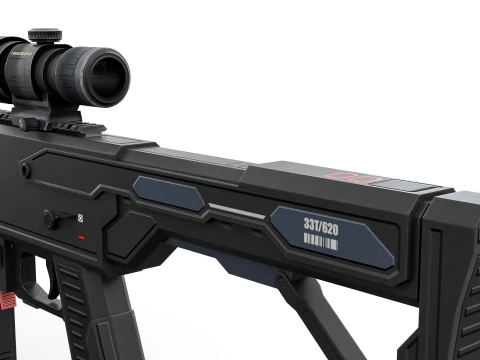 Silent Kill Sci-Fi Tactical Sniper Rifle 3D Model
