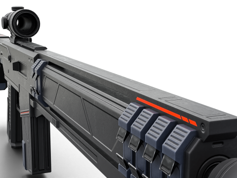 Silent Kill Sci-Fi Tactical Sniper Rifle Modèle 3D