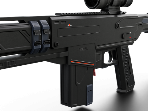 Silent Kill Sci-Fi Tactical Sniper Rifle Modèle 3D