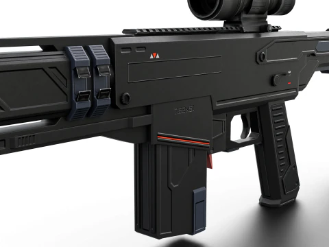 Silent Kill Sci-Fi Tactical Sniper Rifle 3D Model