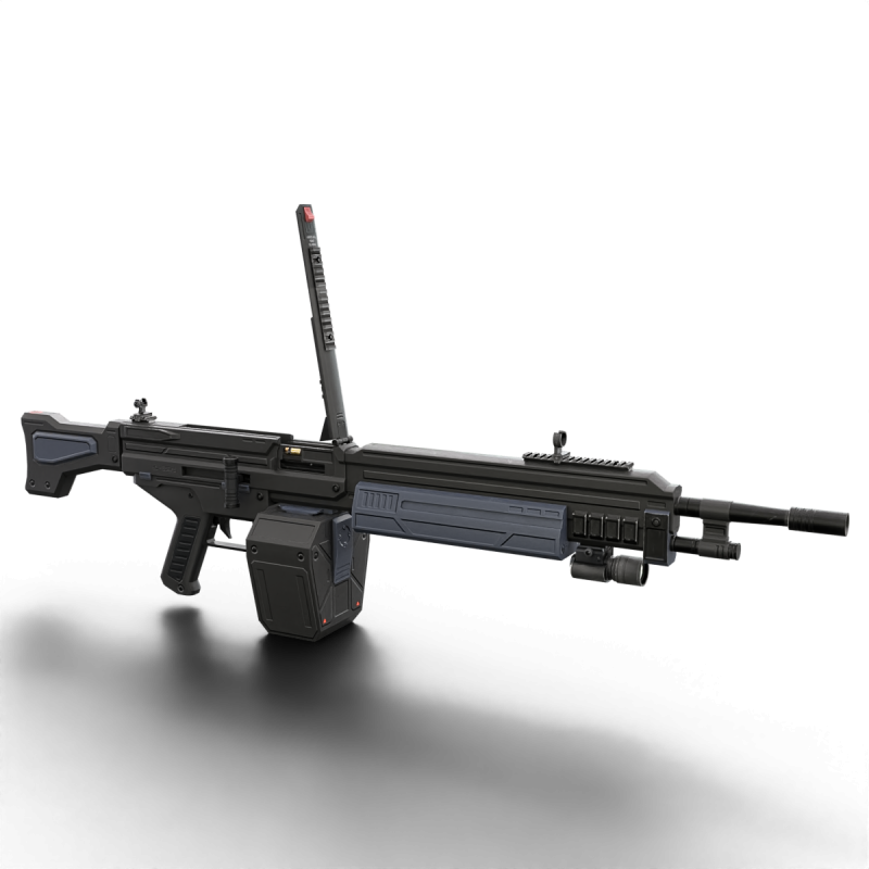 Cyclone Twin-Barrel Futuristic Heavy Assault Rifle 3D 模型 .c4d .max .obj .3ds .fbx .stl .blend 
