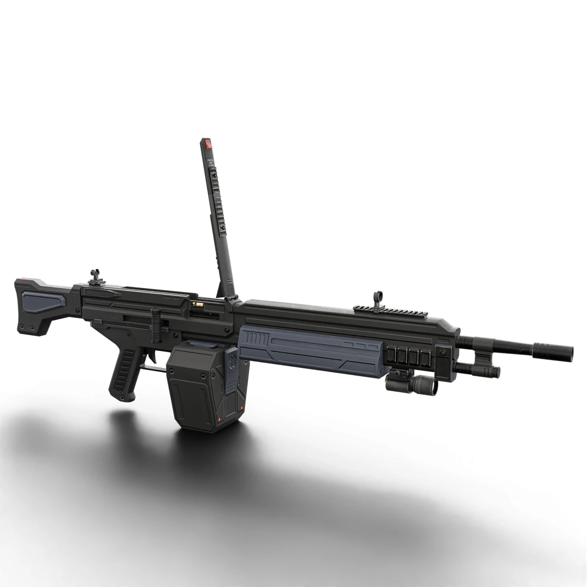 Cyclone Twin-Barrel Futuristic Heavy Assault Rifle 3D Model .c4d .max .obj .3ds .fbx .stl .blend 