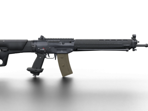 G3 Rifle Variants Modular Game-Ready Weapons Pack Model 3D