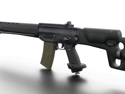 G3 Rifle Variants Modular Game-Ready Weapons Pack Model 3D