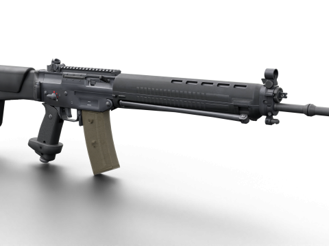 G3 Rifle Variants Modular Game-Ready Weapons Pack Model 3D