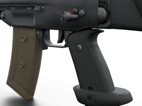 G3 Rifle Variants Modular Game-Ready Weapons Pack Model 3D