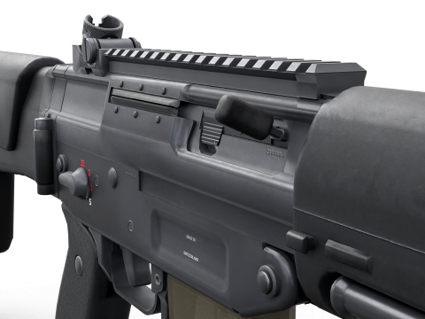 G3 Rifle Variants Modular Game-Ready Weapons Pack Model 3D