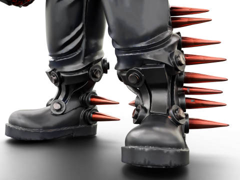 Muscular Tattooed Character Modelo 3D