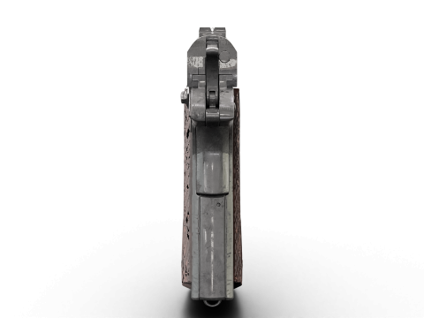 Realistic Worn M1911 Pistol Modelo 3D