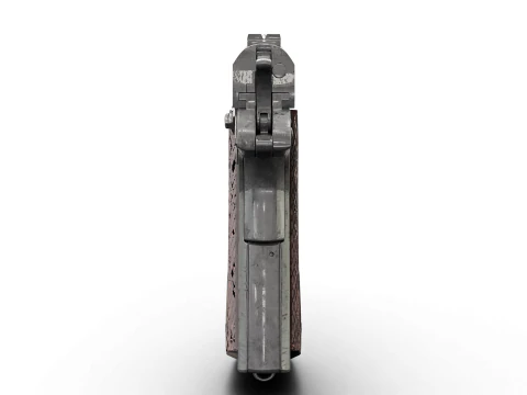 Pistola M1911 indossata realistica Modello 3D