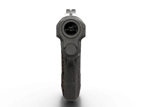 Pistola M1911 indossata realistica Modello 3D
