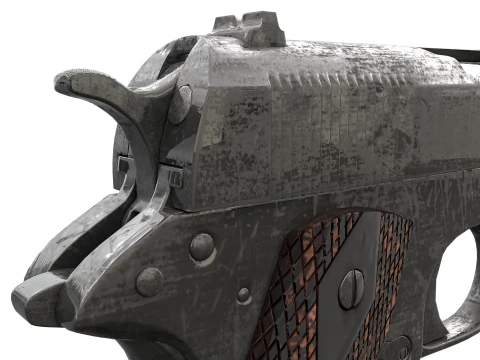 Pistola M1911 indossata realistica Modello 3D