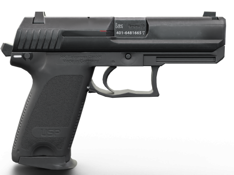USP Compact 9mm - Realistic Pistol 3D Модель