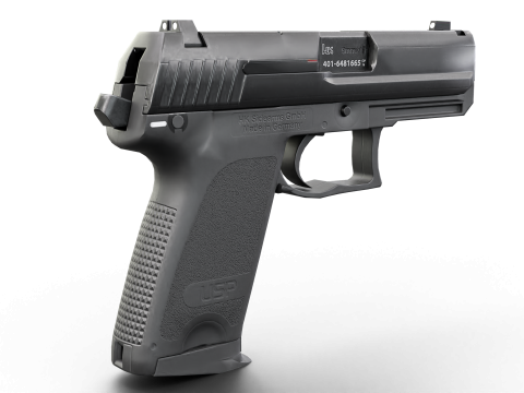 USP Compact 9mm - Realistic Pistol 3D Модель