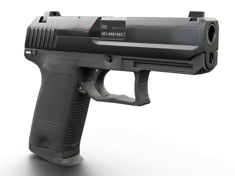 USP Compact 9mm - Realistic Pistol 3D Модель