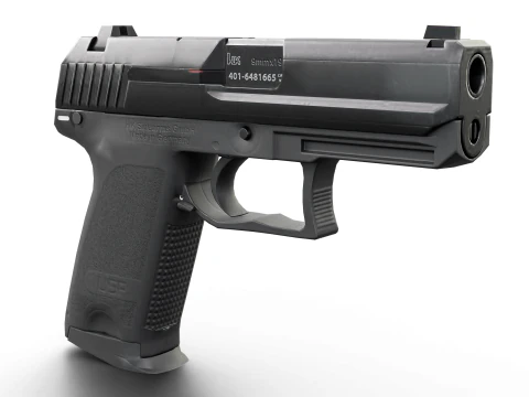 USP Compact 9mm - Realistic Pistol 3D Model